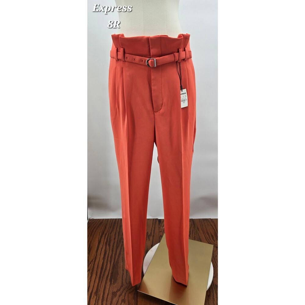 Express Retro Edgy High Waist‎ Belted Ankle Pants